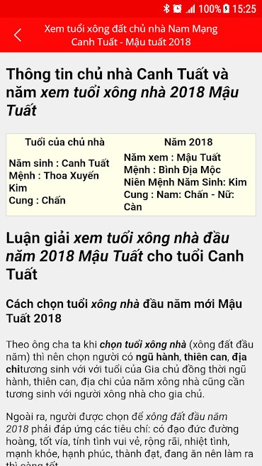 Chọn tuổi xông đất