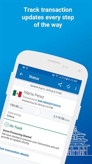 App sẽ liên tục cập nhật trạng thái giao dịch