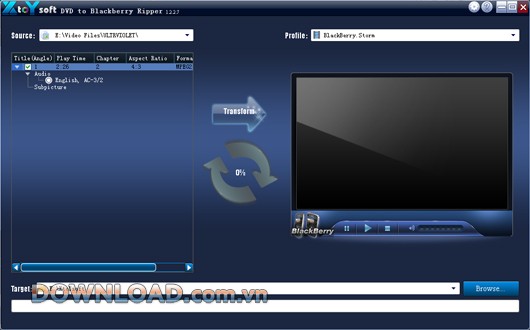 XtoYsoft DVD to BlackBerry Ripper