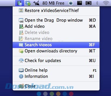 Tìm video trong phần mềm