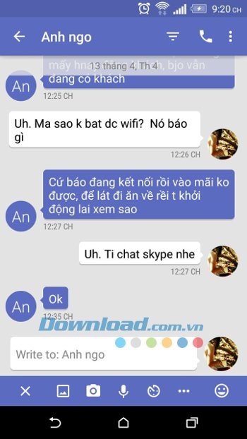Giao diện nhắn tin của YAATA SMS