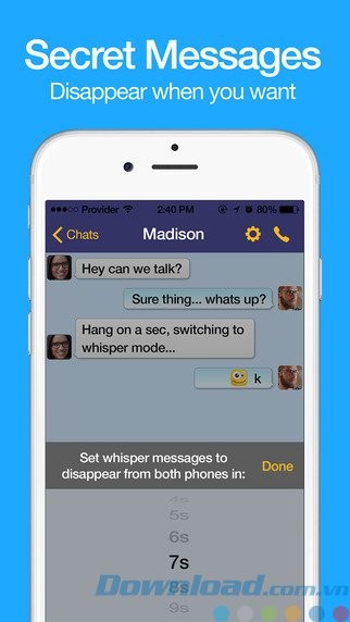 Gửi tin nhắn tự hủy