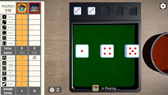 Yacht Dice mô phỏng trò chơi xúc xắc kinh điển nhưng với luật chơi sáng tạo