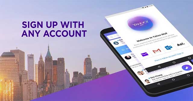 Người dùng có thể đăng nhập Yahoo Mail bằng bất cứ tài khoản nào