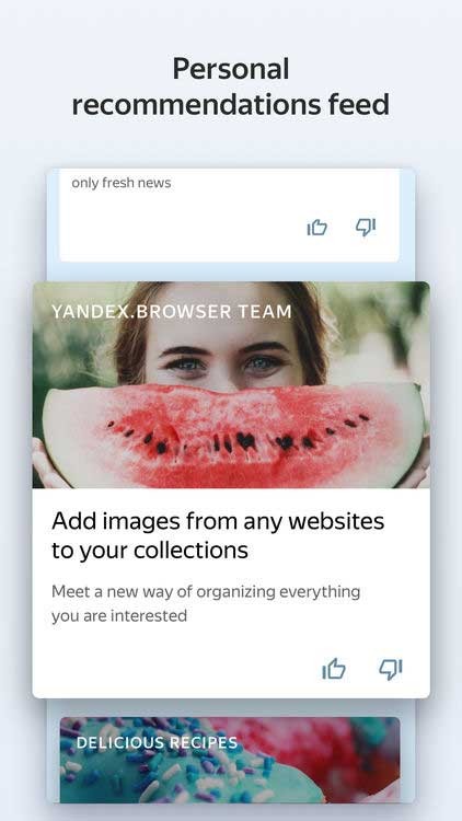 Nguồn cấp dữ liệu với thông tin được đề xuất dựa theo thói quen duyệt web