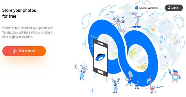 Yandex.Disk là dịch vụ đám mây miễn phí của Yandex