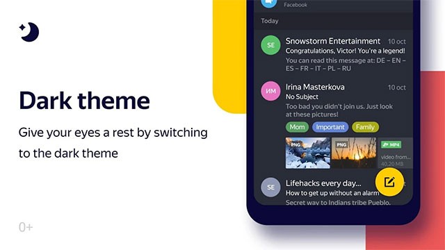 Chế độ nền tối mang lại trải nghiệm tuyệt vời cho mắt