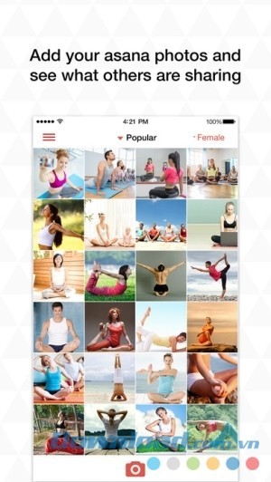 Yoga.com cho iOS thêm ảnh và chia sẻ quá trình tập