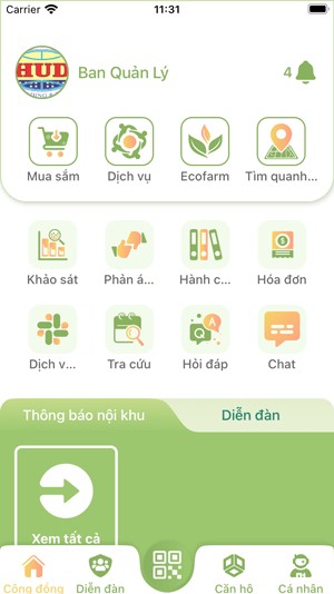 Giao diện chính của ứng dụng