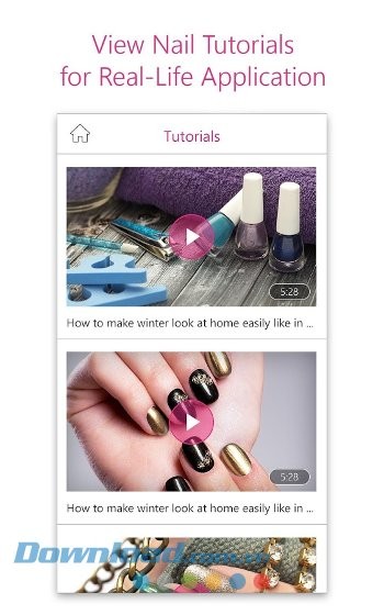 YouCam Nails cho Android cung cấp các hướng dẫn làm nail chi tiết