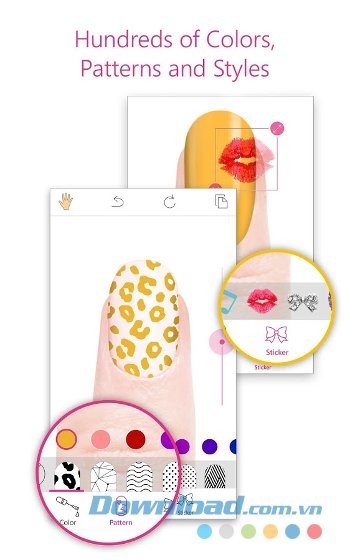 YouCam Nails cho Android sở hữu bộ sưu tập màu sắc, họa tiết và mẫu nail bắt mắt