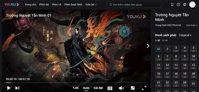 Xem những bộ phim hot nhất Trung Quốc trên Youku