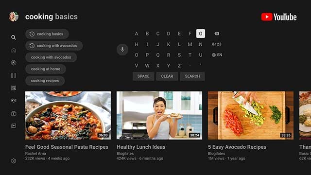 Tìm kiếm video yêu thích dễ dàng hoặc tìm bằng giọng nói