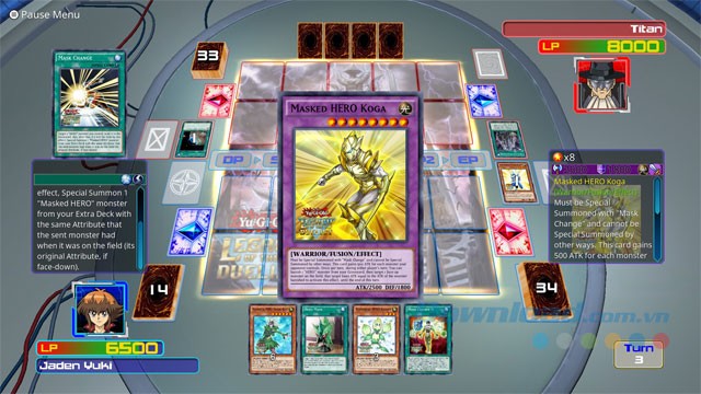 Giao diện game Yu-Gi-Oh! Duel Links