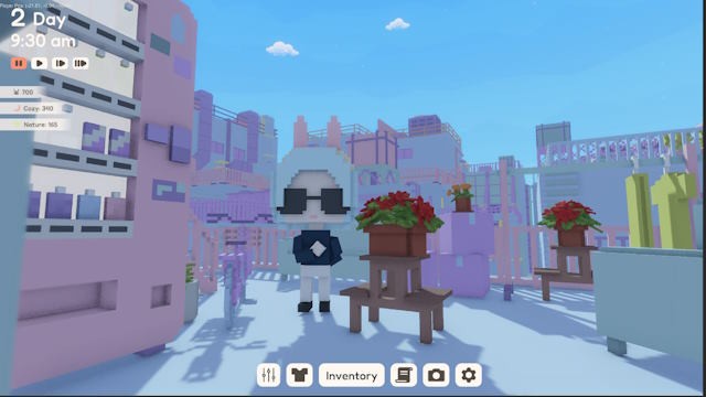 Tự do đặt các vật phẩm khác nhau trên sân thượng