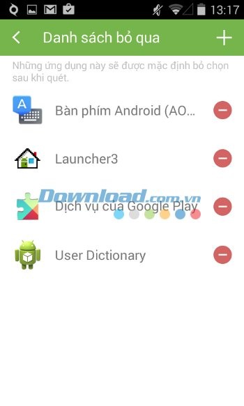 Danh sách bỏ qua của Z Speed+