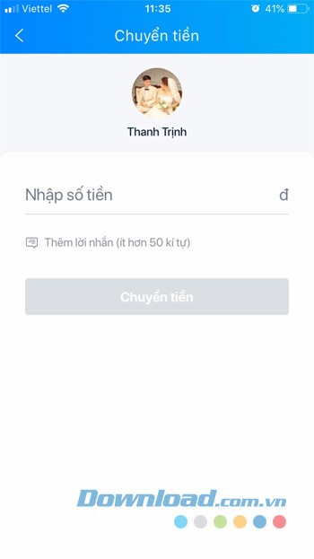 Nhập số tiền