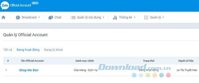 Zalo Official Account giúp kết nối người dùng Zalo dễ dàng hơn