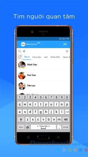 Tìm người quan tâm