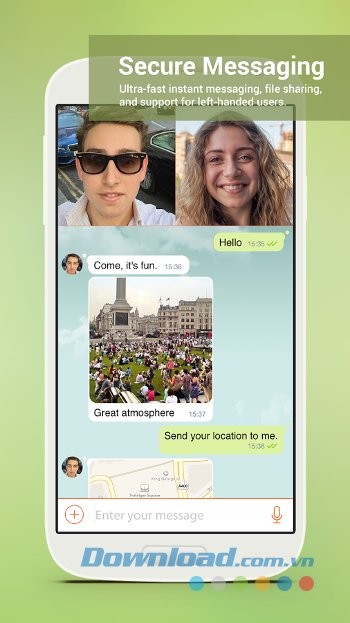 Gửi tin nhắn miễn phí với Zangi