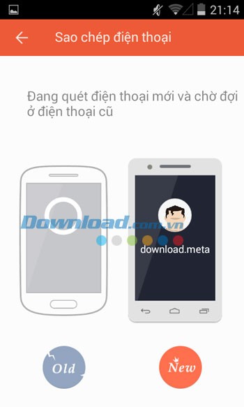 Tính năng sao chép điện thoại của Zapya cho Android