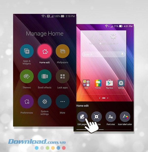 Tùy biến màn hình chủ trên ZenUI Launcher