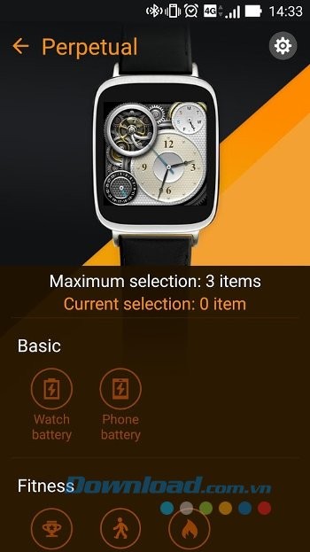Các thiết lập của ZenWatch Manager