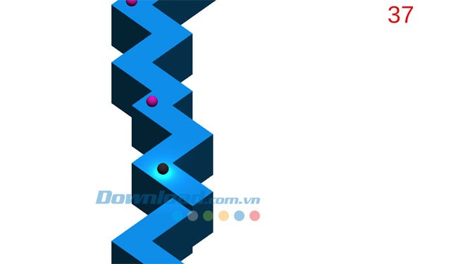 Giao diện chính của game đẩy bóng ZigZag +