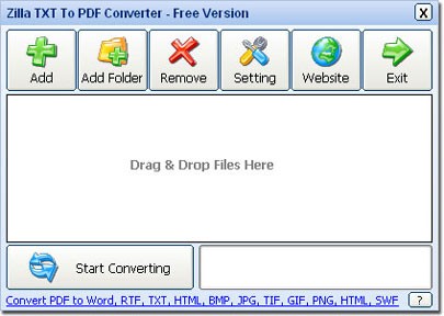 Zilla TXT To PDF Converter for Mac