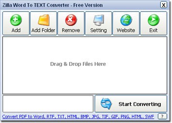 Zilla Word To Text Converter