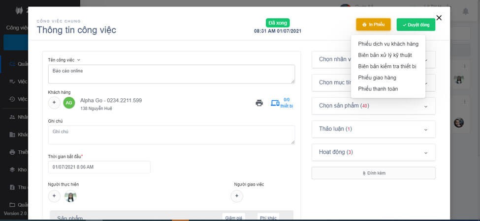 Zinwork - Hỗ trợ quản lý công việc và tiến độ