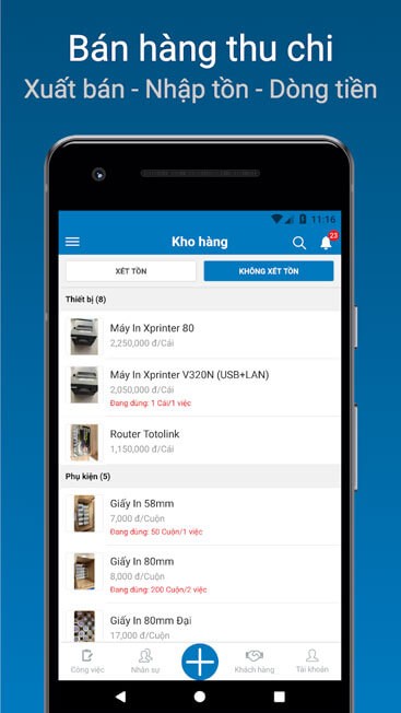 Quản lý bán hàng thu chi