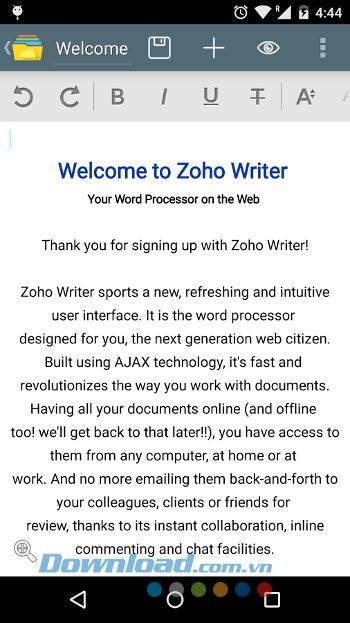 Xem tài liệu với Zoho Docs