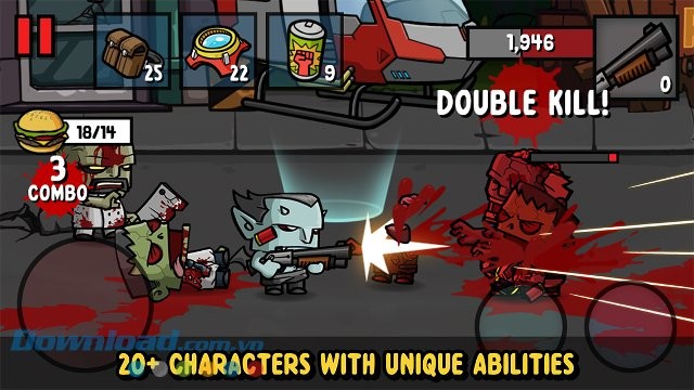 Hơn 20 nhân vật trong game Zombie Age 3