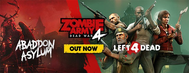 Bản cập nhật pha trộn Zombie Army 4 với Abaddon Asylum và Left 4 Dead