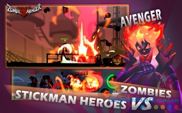 Zombie Avengers-Stickman War Z cho Android là cuộc đối đầu nảy lửa giữa xác sống và Stickman