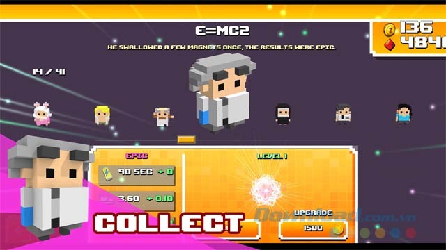 Thu thập nhiều nhân vật