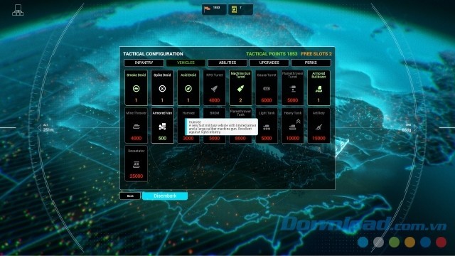 Tùy chỉnh chiến thuật trong game tháp phòng thủ Zombie City Defense 2 cho máy tính, Mac và Linux