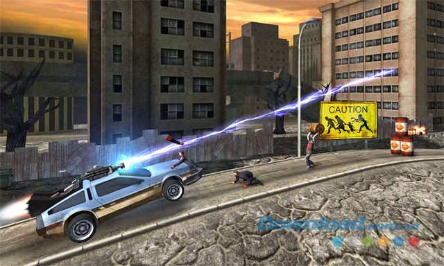 Sử dụng nhiều vũ khí có sức công phá khủng khiếp trong game đua xe miễn phí Zombie Derby 2 cho máy tính và Windows Phone