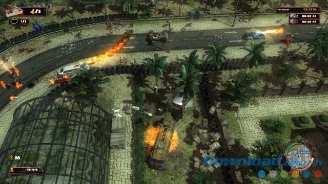 Giao diện chính của game hành động lái xe Zombie Driver HD cho máy tính