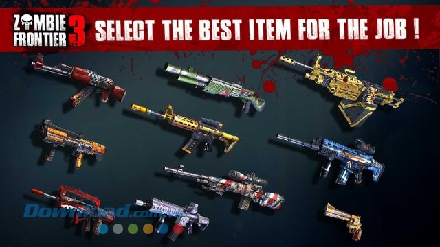 Kho vũ khí trong game Zombie Frontiers 3