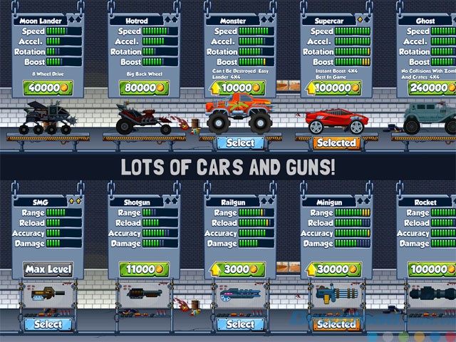 Nâng cấp cho vũ khí và xe