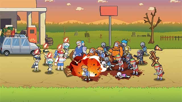 Zombie Squad là một trò chơi chiến thuật bắn zombie vui nhộn với đồ họa cute
