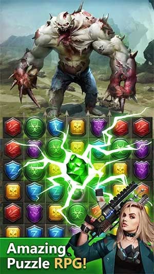 Chơi game match-3 để chiến đấu với zombie