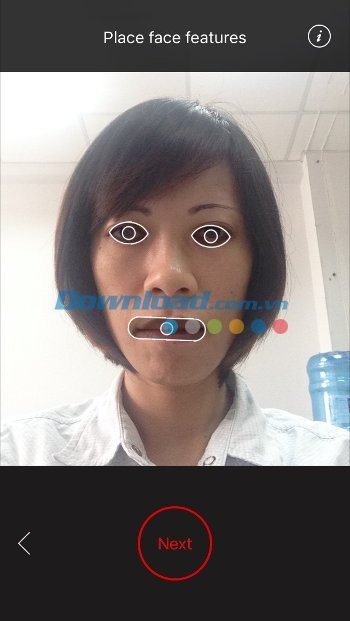 Di chuyển các vị trí trên mặt