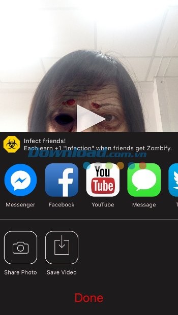 Chia sẻ ảnh và video chế zombie