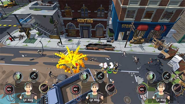 Điều khiển đội 3 chiến binh chống lại bầy zombie đông đảo