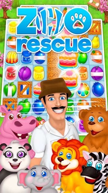 Zoo Rescue là game match-3 với chủ đề giải cứu sở thú