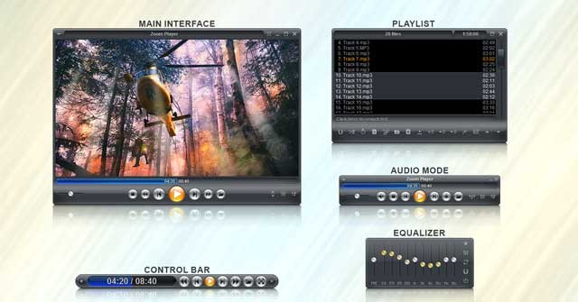 Giao diện Zoom Player Free