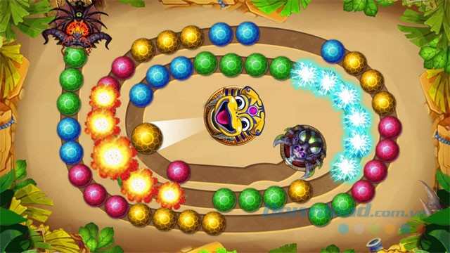 Game bắn bóng vòng tròn Zumas Temple Quest